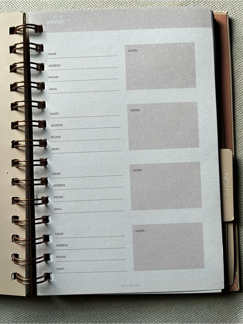Future Mrs. Organizer - Blush Pink Spiral Wedding Planner